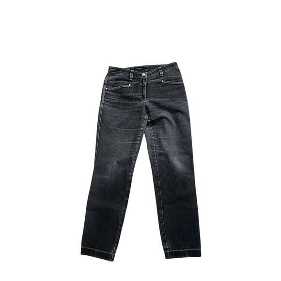 Escada Silver Trimmed Women's Black Jeans. Size 34.‎ Pre-owned Condition - Picture 1 of 4